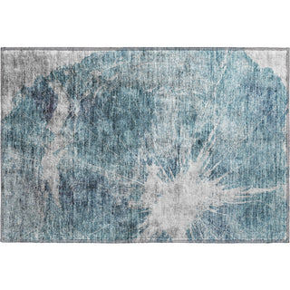 Piper Looms Mayfield Abstract AMF719 Teal Machine Washable Area Rug Scatter Main Image