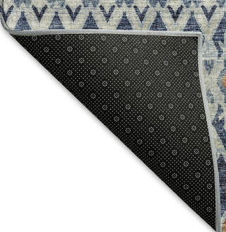 Piper Looms Mayfield Tribal Diamond AMF72 Seaglass Machine Washable Area Rug Backing Image