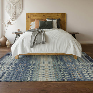 Piper Looms Mayfield Tribal Diamond AMF72 Seaglass Machine Washable Area Rug Lifestyle Image Feature