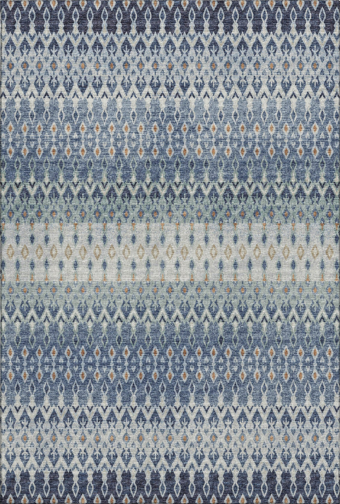 Piper Looms Mayfield Tribal Diamond AMF72 Seaglass Machine Washable Area Rug main image