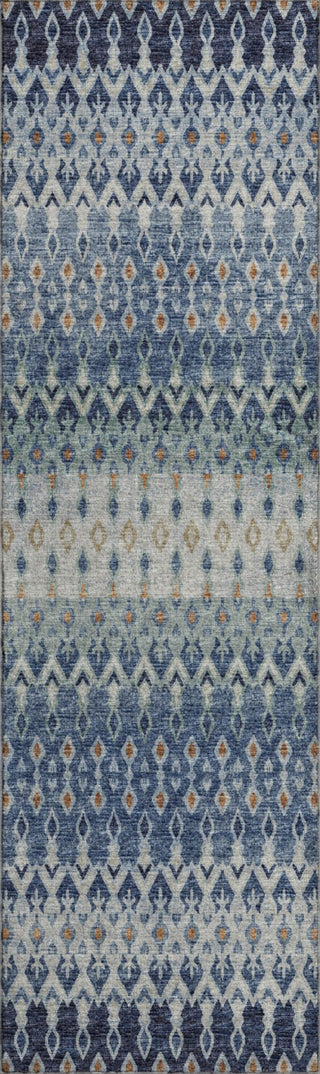 Piper Looms Mayfield Tribal Diamond AMF72 Seaglass Machine Washable Area Rug Runner Main Image
