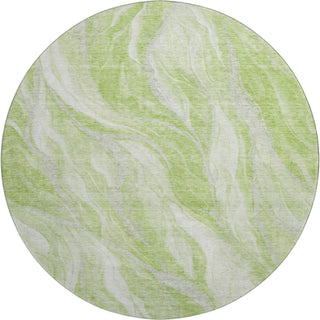Piper Looms Mayfield Waves AMF720 Aloe Machine Washable Area Rug Round Main Image