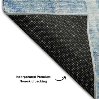 Piper Looms Mayfield Waves AMF720 Blue Machine Washable Area Rug Backing Image