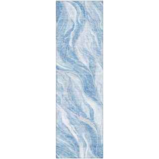 Piper Looms Mayfield Waves AMF720 Blue Machine Washable Area Rug Runner Main Image