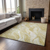 Piper Looms Mayfield Waves AMF720 Gold Machine Washable Area Rug Lifestyle Image Feature