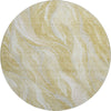 Piper Looms Mayfield Waves AMF720 Gold Machine Washable Area Rug Round Main Image