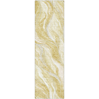 Piper Looms Mayfield Waves AMF720 Gold Machine Washable Area Rug Runner Main Image