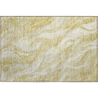 Piper Looms Mayfield Waves AMF720 Gold Machine Washable Area Rug Scatter Main Image