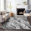 Piper Looms Mayfield Waves AMF720 Gray Machine Washable Area Rug Lifestyle Image Feature