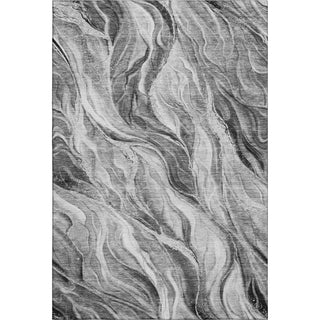 Piper Looms Mayfield Waves AMF720 Gray Machine Washable Area Rug main image