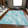 Piper Looms Mayfield Waves AMF720 Teal Machine Washable Area Rug Lifestyle Image Feature
