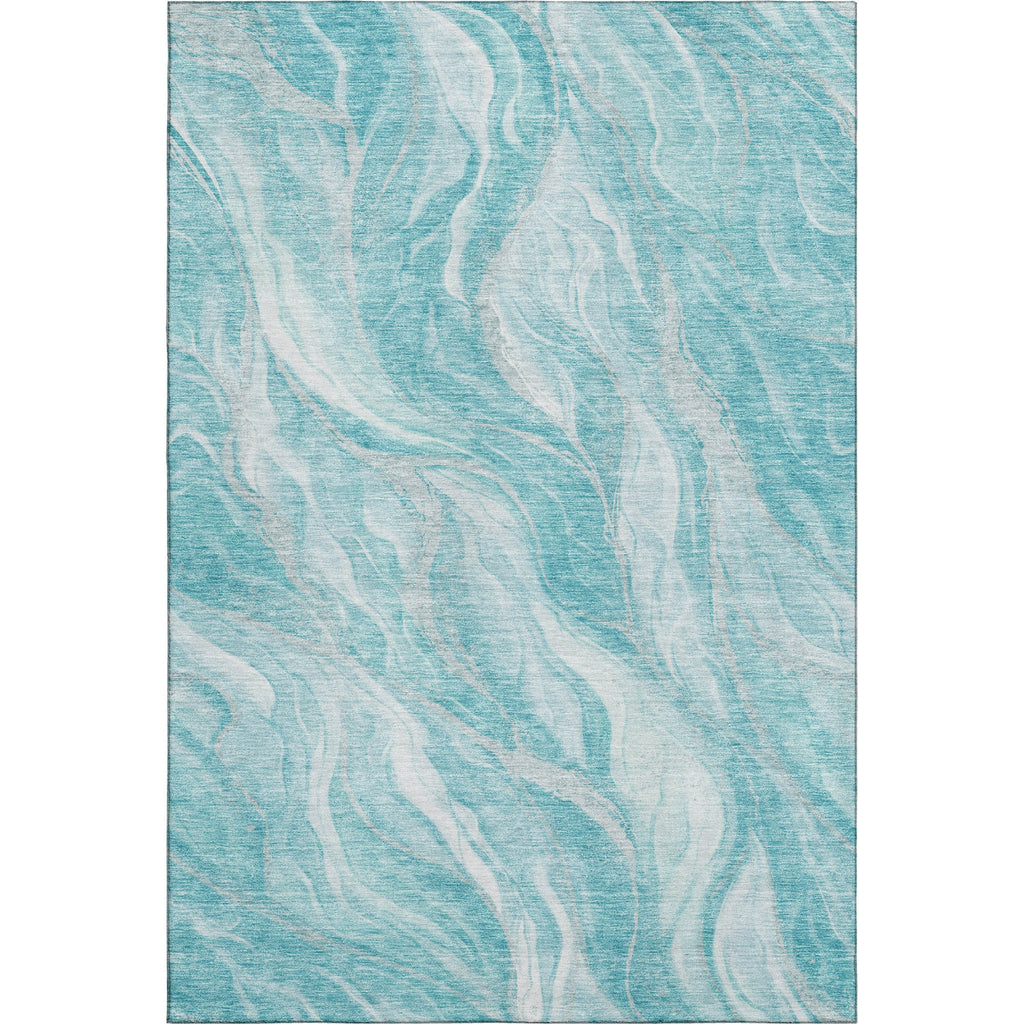 Piper Looms Mayfield Waves AMF720 Teal Machine Washable Area Rug main image