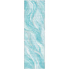 Piper Looms Mayfield Waves AMF720 Teal Machine Washable Area Rug Runner Main Image