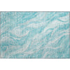 Piper Looms Mayfield Waves AMF720 Teal Machine Washable Area Rug Scatter Main Image