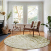 Piper Looms Mayfield Modern AMF721 Taupe Machine Washable Area Rug Round Lifestyle Image Feature