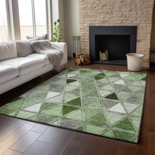 Piper Looms Mayfield Geometric AMF722 Aloe Machine Washable Area Rug Lifestyle Image Feature