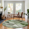 Piper Looms Mayfield Geometric AMF722 Aloe Machine Washable Area Rug Round Lifestyle Image Feature