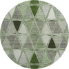 Piper Looms Mayfield Geometric AMF722 Aloe Machine Washable Area Rug Round Main Image