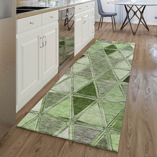 Piper Looms Mayfield Geometric AMF722 Aloe Machine Washable Area Rug Runner Lifestyle Image Feature
