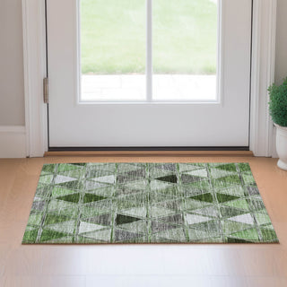 Piper Looms Mayfield Geometric AMF722 Aloe Machine Washable Area Rug Scatter Lifestyle Image Feature