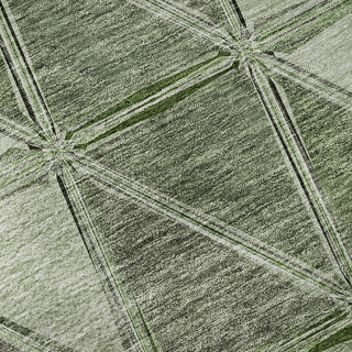 Piper Looms Mayfield Geometric AMF722 Aloe Machine Washable Area Rug Swatch Image