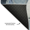 Piper Looms Mayfield Geometric AMF722 Blue Machine Washable Area Rug Backing Image