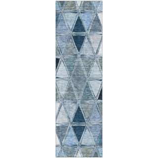 Piper Looms Mayfield Geometric AMF722 Blue Machine Washable Area Rug Runner Main Image