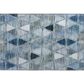 Piper Looms Mayfield Geometric AMF722 Blue Machine Washable Area Rug Scatter Main Image