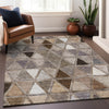 Piper Looms Mayfield Geometric AMF722 Brown Machine Washable Area Rug Lifestyle Image Feature