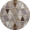 Piper Looms Mayfield Geometric AMF722 Brown Machine Washable Area Rug Round Main Image