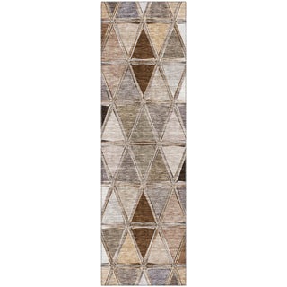 Piper Looms Mayfield Geometric AMF722 Brown Machine Washable Area Rug Runner Main Image
