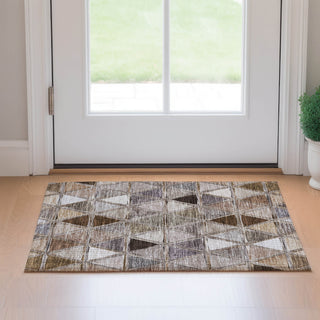 Piper Looms Mayfield Geometric AMF722 Brown Machine Washable Area Rug Scatter Lifestyle Image Feature