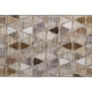 Piper Looms Mayfield Geometric AMF722 Brown Machine Washable Area Rug Scatter Main Image