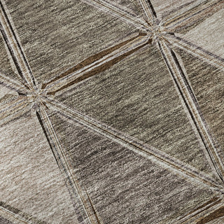 Piper Looms Mayfield Geometric AMF722 Brown Machine Washable Area Rug Swatch Image