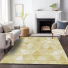 Piper Looms Mayfield Geometric AMF722 Gold Machine Washable Area Rug Lifestyle Image Feature