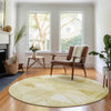 Piper Looms Mayfield Geometric AMF722 Gold Machine Washable Area Rug Round Lifestyle Image Feature