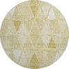 Piper Looms Mayfield Geometric AMF722 Gold Machine Washable Area Rug Round Main Image