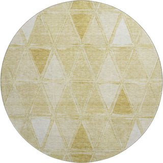 Piper Looms Mayfield Geometric AMF722 Gold Machine Washable Area Rug Round Main Image