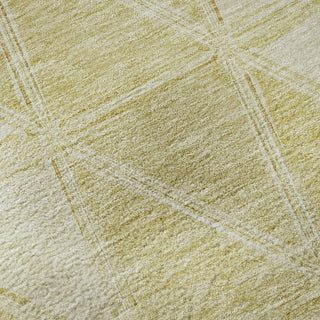 Piper Looms Mayfield Geometric AMF722 Gold Machine Washable Area Rug Swatch Image
