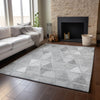 Piper Looms Mayfield Geometric AMF722 Gray Machine Washable Area Rug Lifestyle Image Feature