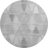 Piper Looms Mayfield Geometric AMF722 Gray Machine Washable Area Rug Round Main Image