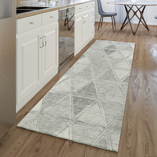Piper Looms Mayfield Geometric AMF722 Gray Machine Washable Area Rug Runner Lifestyle Image Feature