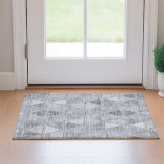 Piper Looms Mayfield Geometric AMF722 Gray Machine Washable Area Rug Scatter Lifestyle Image Feature