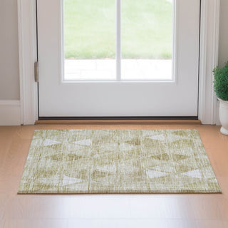Piper Looms Mayfield Geometric AMF722 Khaki Machine Washable Area Rug Scatter Lifestyle Image Feature