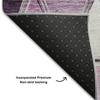 Piper Looms Mayfield Geometric AMF722 Merlot Machine Washable Area Rug Backing Image