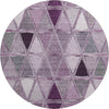 Piper Looms Mayfield Geometric AMF722 Merlot Machine Washable Area Rug Round Main Image