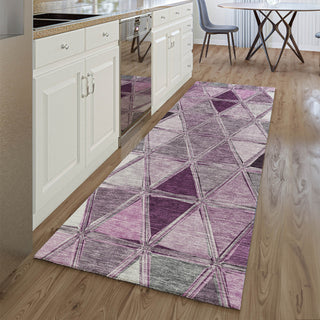 Piper Looms Mayfield Geometric AMF722 Merlot Machine Washable Area Rug Runner Lifestyle Image Feature