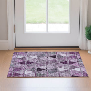 Piper Looms Mayfield Geometric AMF722 Merlot Machine Washable Area Rug Scatter Lifestyle Image Feature