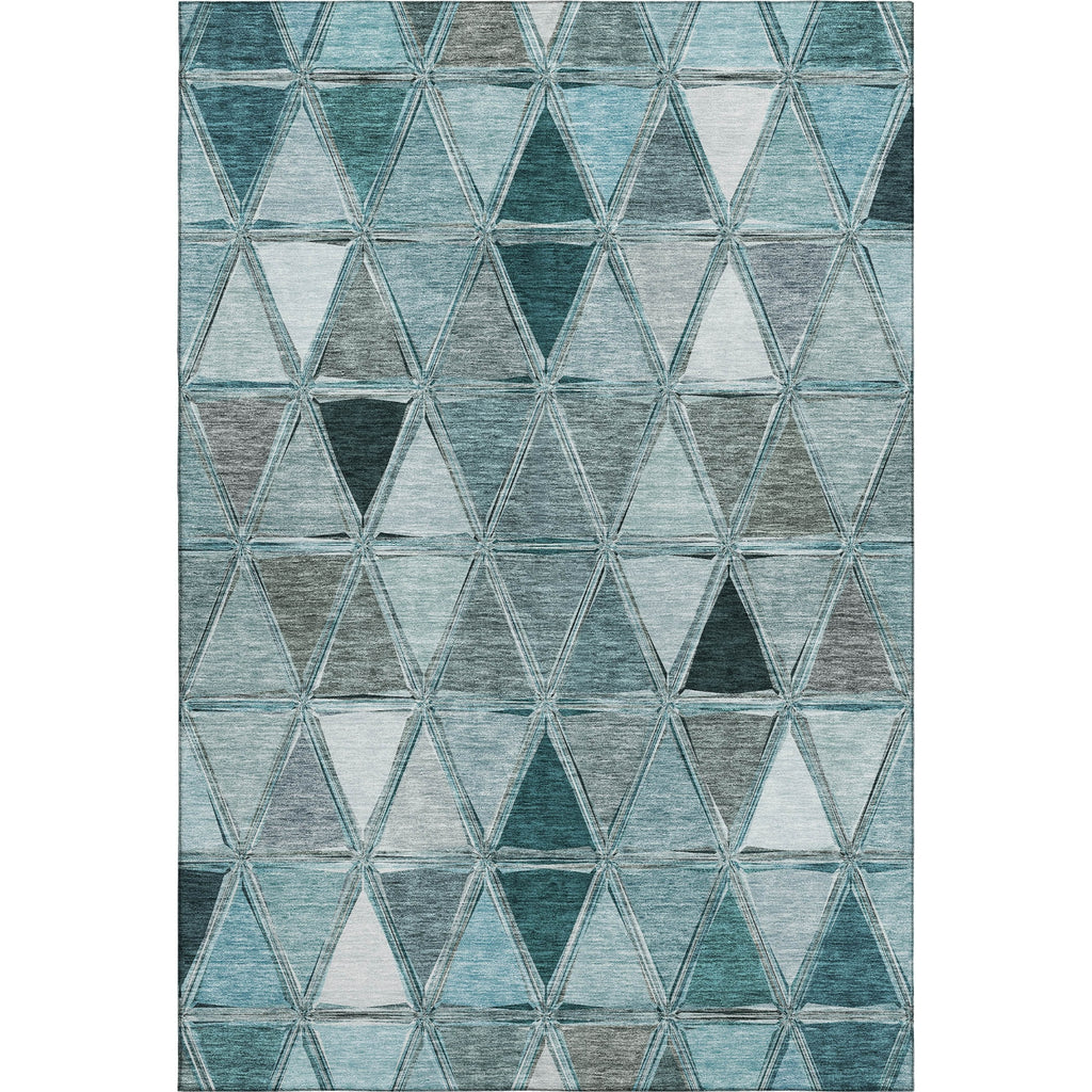 Piper Looms Mayfield Geometric AMF722 Teal Machine Washable Area Rug main image