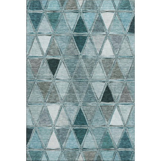 Piper Looms Mayfield Geometric AMF722 Teal Machine Washable Area Rug main image